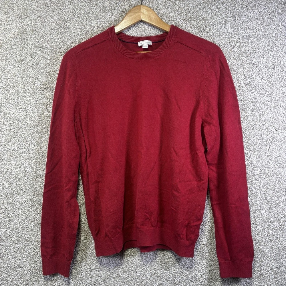 Gap Sweater Womens Medium Red Cotton Cashmere Crewneck Knit Pullover Casual‎